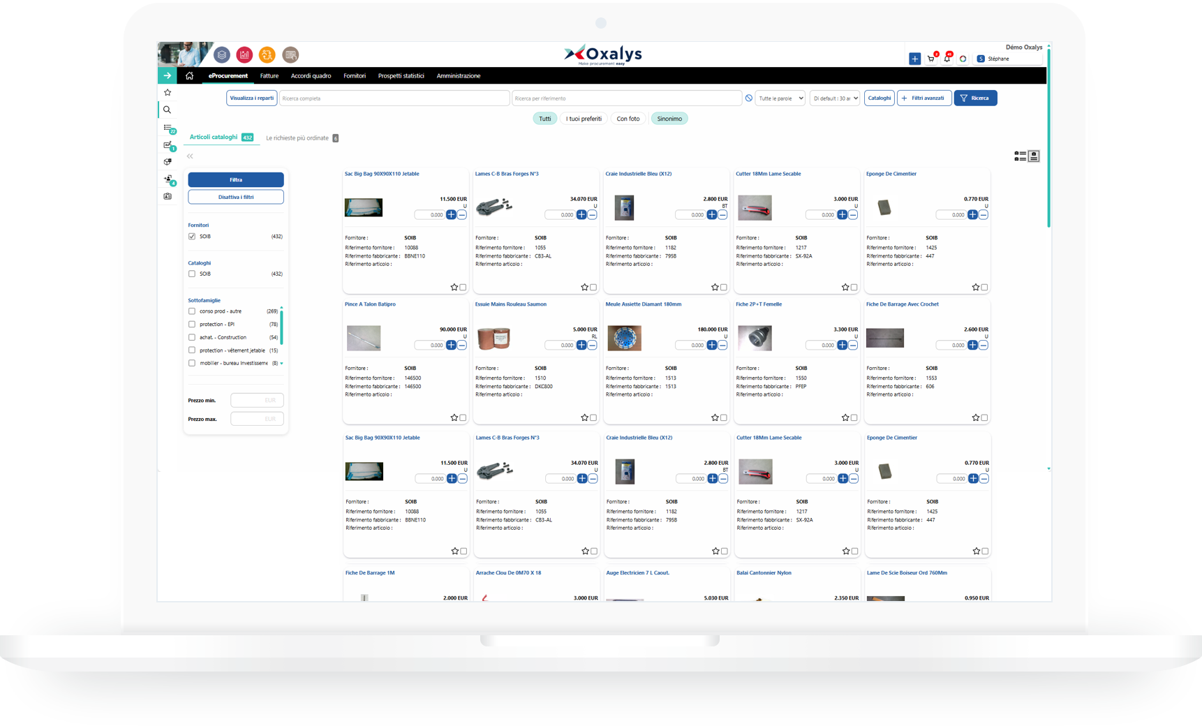 Mockup Oxalys - Prodotto